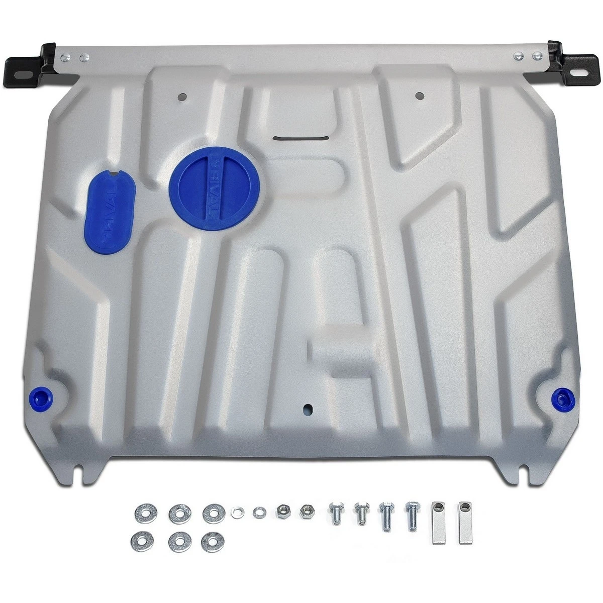 Защита картера и КПП Rival 333.2343.1 (для Hyundai Solaris  V - 1.4; 1.6 2011-2016/Kia Rio V - все 2011-2017, алюминий 4 мм, крепеж в комплекте)