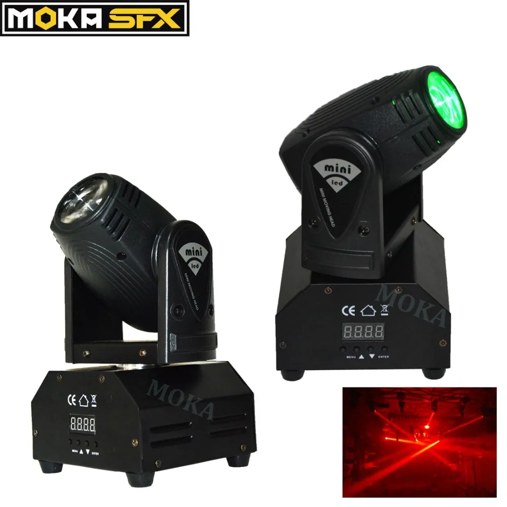 

2pcs LED Light 10W Mini Moving Head Light Beam Moving Head Lamp for Nightclub Wedding Christmas Stage Party Decorations