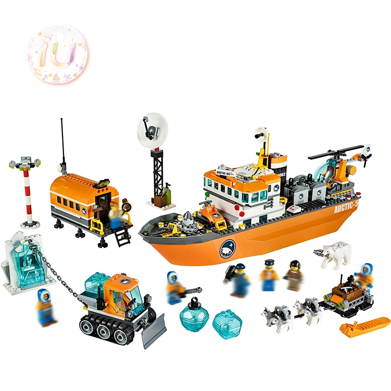 Legoings City Series Arctic Icebreaker Набор строительных блоков BELA 10443 подарки на день рождения
