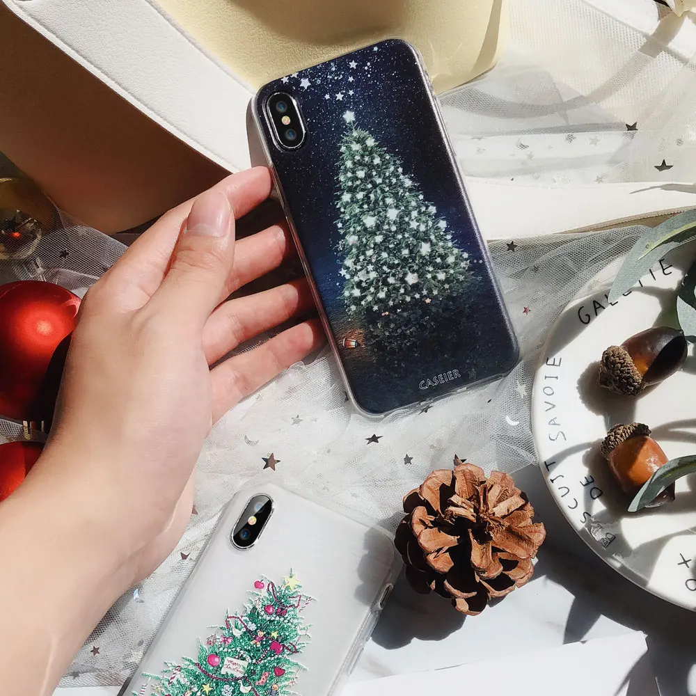 CASEIER год чехол на айфон 8 7 6S 6 5S Рождество телефон случаях Case чехол для iPhone 8 7 6S 6 Plus X XS Max XR мягкая обложка для iPhone 6 6S 7 8 Plus 11 Pro Max 11 Case