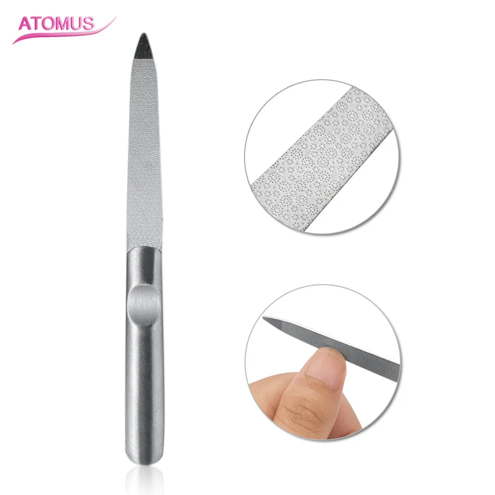 

1pc Metal Nail File Lime A Ongle Professionel Pilnik Do Paznokci Limas Para Manicura Lima Unghie Stainless Steel Lixa De Unha