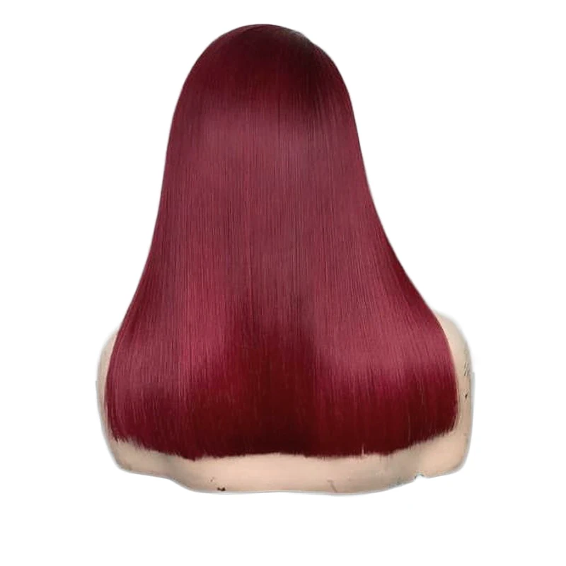 Харизма красный парик боковая часть синтетический кружевной передний парик высокая температура волос короткий боб парики для женщин натуральные парики из волос