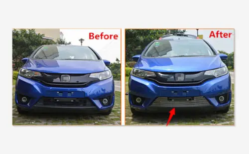 Teaegg передней нижней Центр решетка сетка чехол накладка для Honda Fit Джаз 2014-2017 |