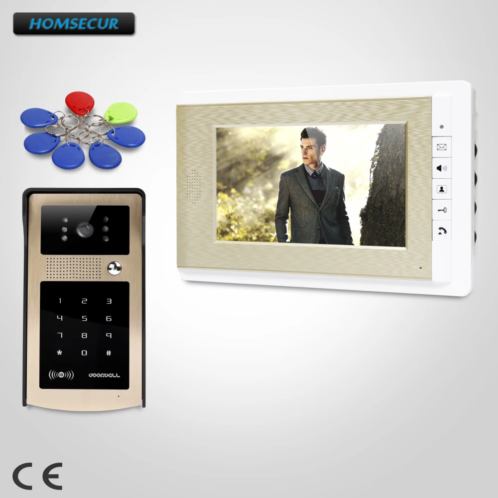 

HOMSECUR 7inch Video Door Intercom System with Mute Mode for Home Security for Apartment XC004-G+XM708-G