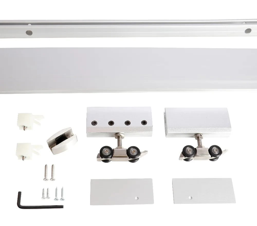 US $108.00 Aluminum Alloy 2000mm Sliding Glass Door Hardware Track Kit