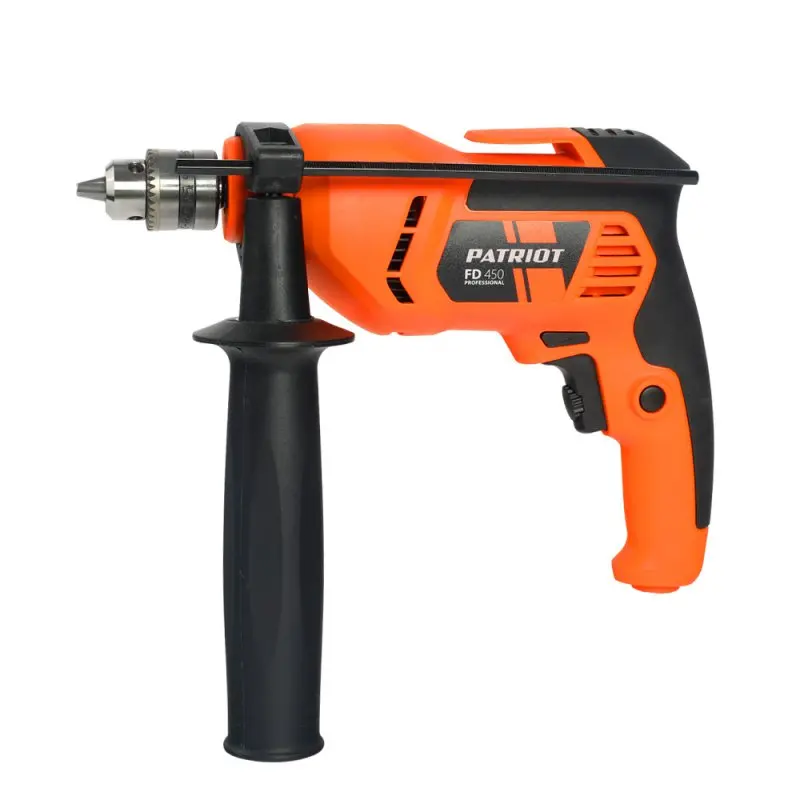 Дрель электрическая PATRIOT FD 450  (Мощность 550 Вт, число оборотов 0-2700 об/мин, макс.диаметр сверления 20 мм, регулировка скорости, реверс)