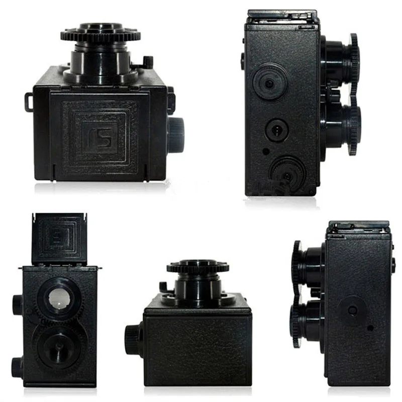 Модный черный DIY двойной объектив Reflex TLR 35 мм Lomo пленка камера комплект Классический игровой хобби фото игрушка подарок для детей/студентов
