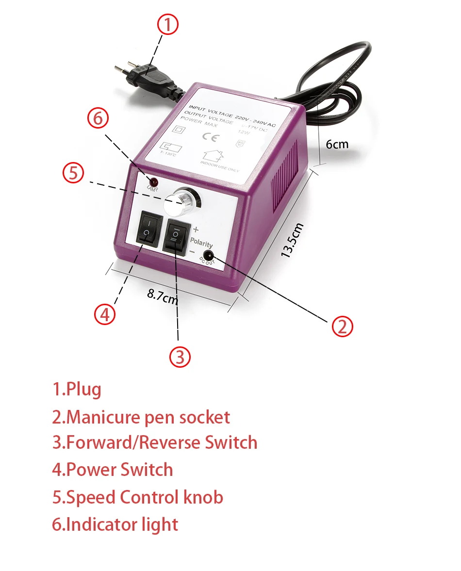 Электрический аппарат для маникюра, гель для снятия лака, фрезы для ногтей, фрезы для педикюра, набор шлифовальных фрез, инструмент для дизайна ногтей