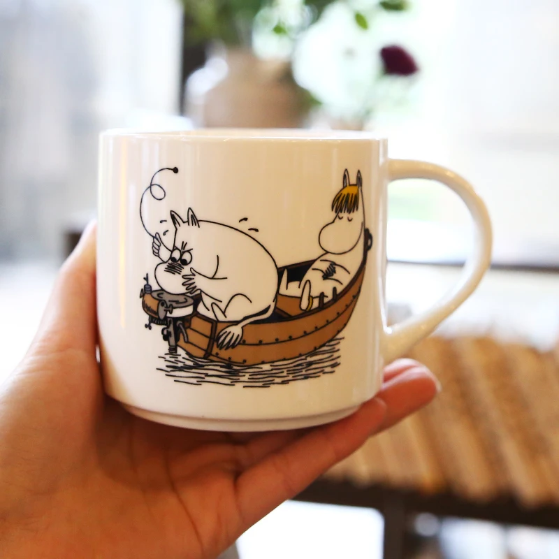 

Moomin Creative Muumien Family Moomintrol Travel Ceramic Mug Milk Water Muumi Coffee Cup Lovely Animal Hippo Tumbler Taza Cafe