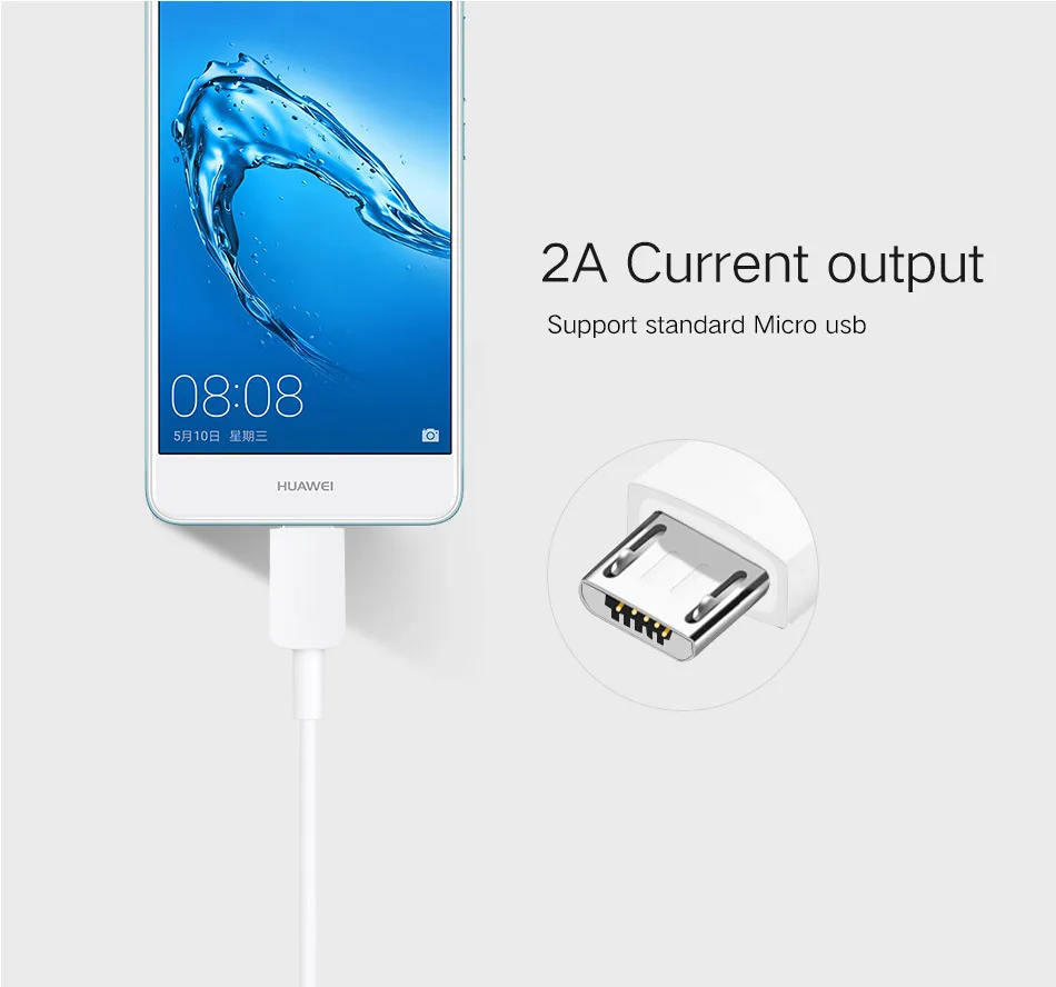 02Huawei Mate8 Mate S Mate7 Cable Micro USB 2A Fast Charging Original P8 Max P8 Lite P7 P6 P6s G9 Lite G7 Plus G700 G6 Nova