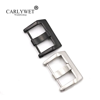 

CARLYWET 24mm Wholesale High Quality 316L Stainless Steel Watch Band Strap Belt Pre V Screw Pin Buckle For Bell&Ross