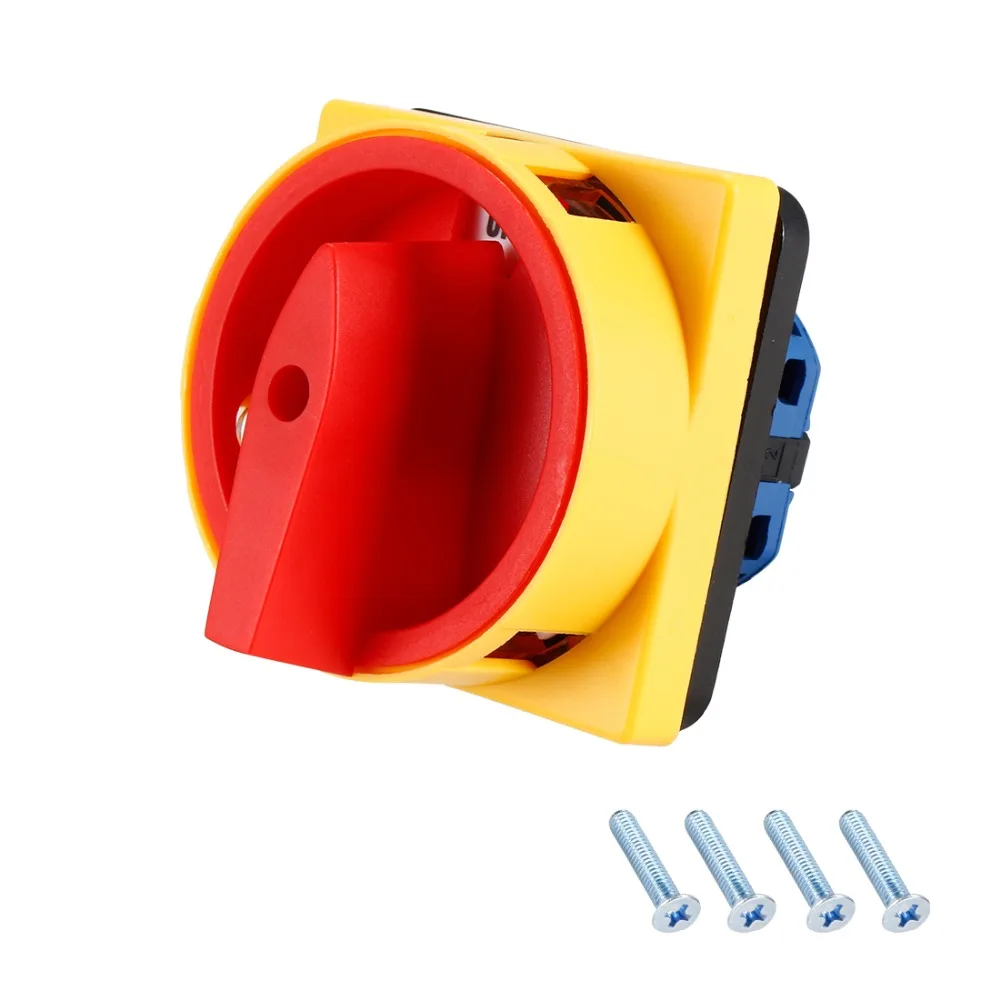 uxcell Changeover Switch 3 Position Rotary Selector Cam Switch Panel Mount 8 Terminals Latching Ui 500V Ith 10A