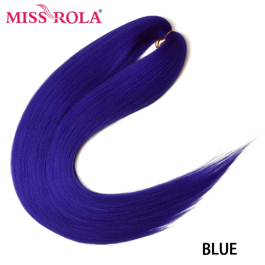 Miss Rola 24 Inches100 g Yaki прямые синтетические волосы для наращивания предварительно растянутые вязанные крючком огромные косы канекалон плетение волос - Цвет: P1B/30