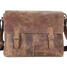 Мужские деловые портфели из натуральной кожи, винтажная мужская сумка-мессенджер, Повседневная натуральная сумка из кожи коровы для бизнеса, сумки через плечо