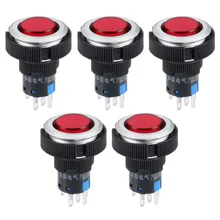 UXCELL 5 Pcs 22mm Momentary Push Button Switch Red LED Light Round Button With Fixed Ring 1 NO 1 NC Light 12V Switch Accessories UXCELL 5 Pcs 22mm Momentary Push Button Switch Red LED Light Round Button With Fixed Ring 1 NO 1 NC Light 12V Switch Accessories