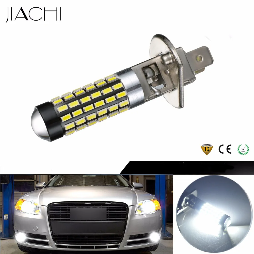 JIACHI 100PCS Lot Auto Vehicle External lights Car Fog lamp H1 FPC 78LEDs 3014 SMD Driving