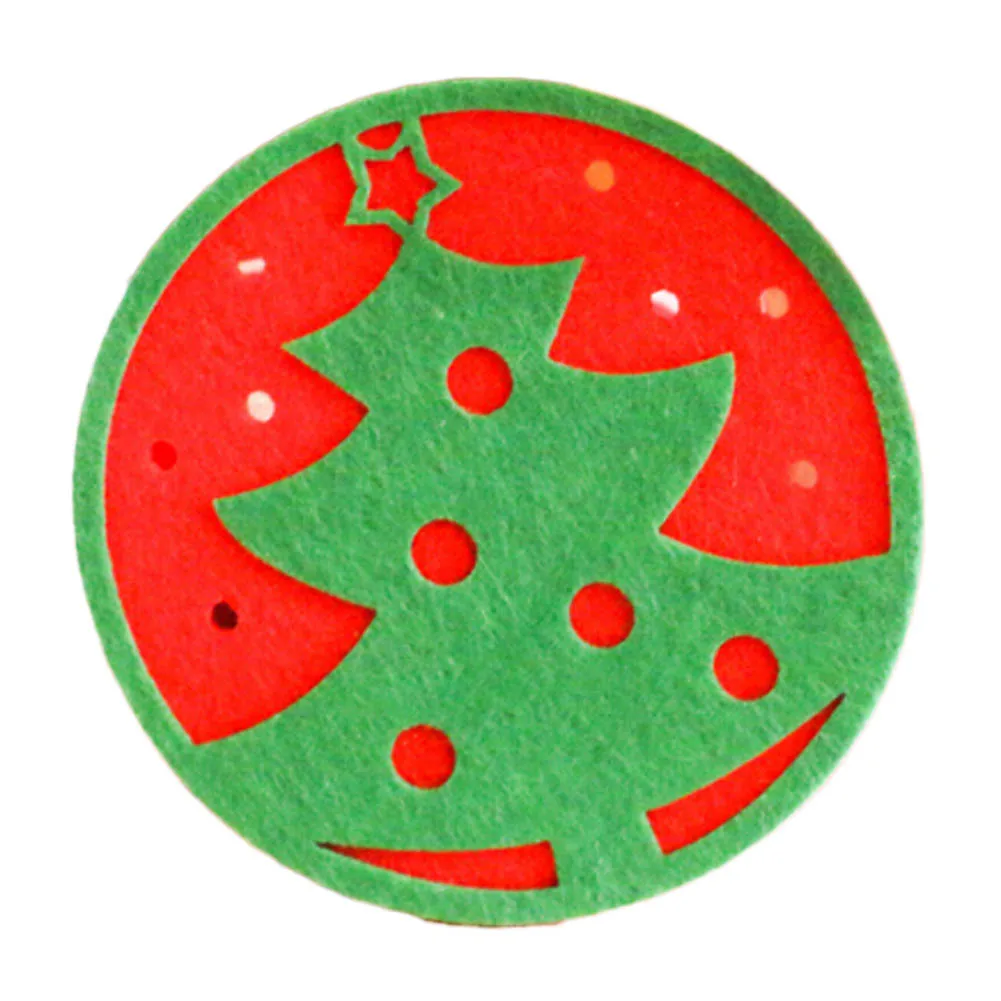

1 pcs Randomly Christmas Decoration Cup Pad snowman deer Xmas Christmas Table Coaster Cute Placemats Christmas Gifts Ornaments