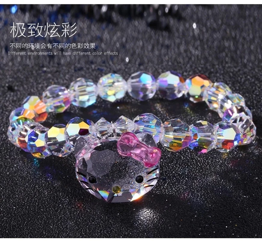 Handmade Fine Crystal Beads Bracelets Elastic Rope Charm Bracelets Jewelry For Women Birthday Gifts For Girls