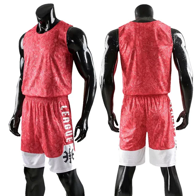 Индивидуальные мужские детские женские баскетбольные тренировочные Джерси, набор пустых студенческих спортивных костюмов, молодежные баскетбольные майки для мальчиков, форма XS-5XL - Цвет: red