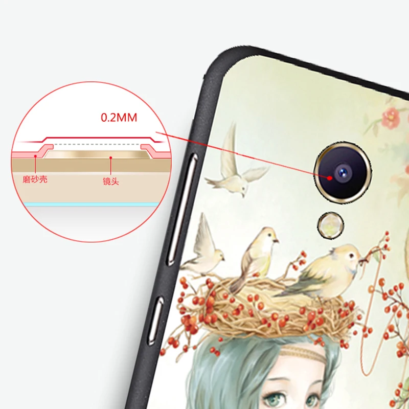 Meizu M5s Case Original Cover for Meizu M5s Case bag Cover Skin Wolf Fish Skull m5s Fundas 100% BiNFUL 5