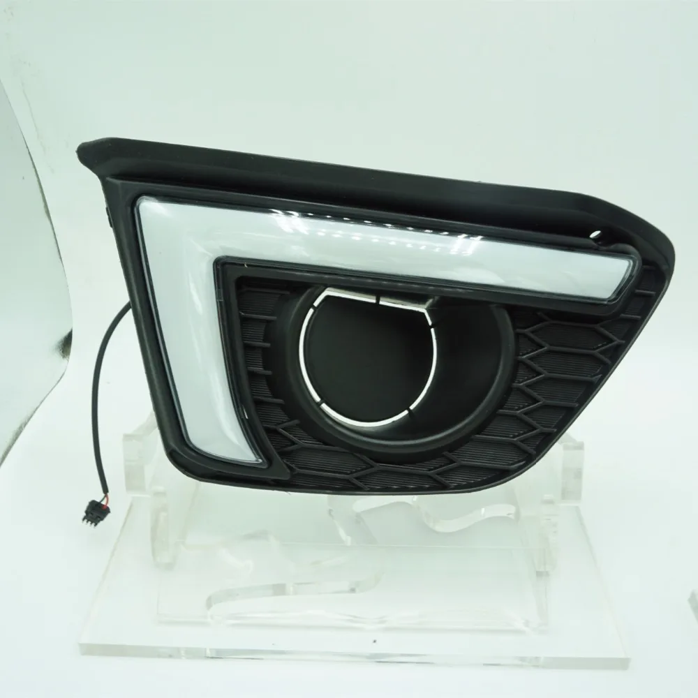 

New 2016 High Bright LED Daytime Running Light Car Styling LED DRL Specific for Fit 2014-2016 with Turn Signal Fog Lamp Hole