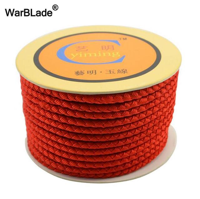 4mm Cotton Cord Nylon Thread Chinese Knot Macrame Cord Plastic String Beaded Rope For DIY Bracelet Necklace Jewelry Making