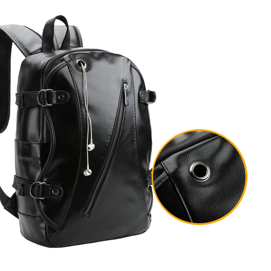 leather gym backpack