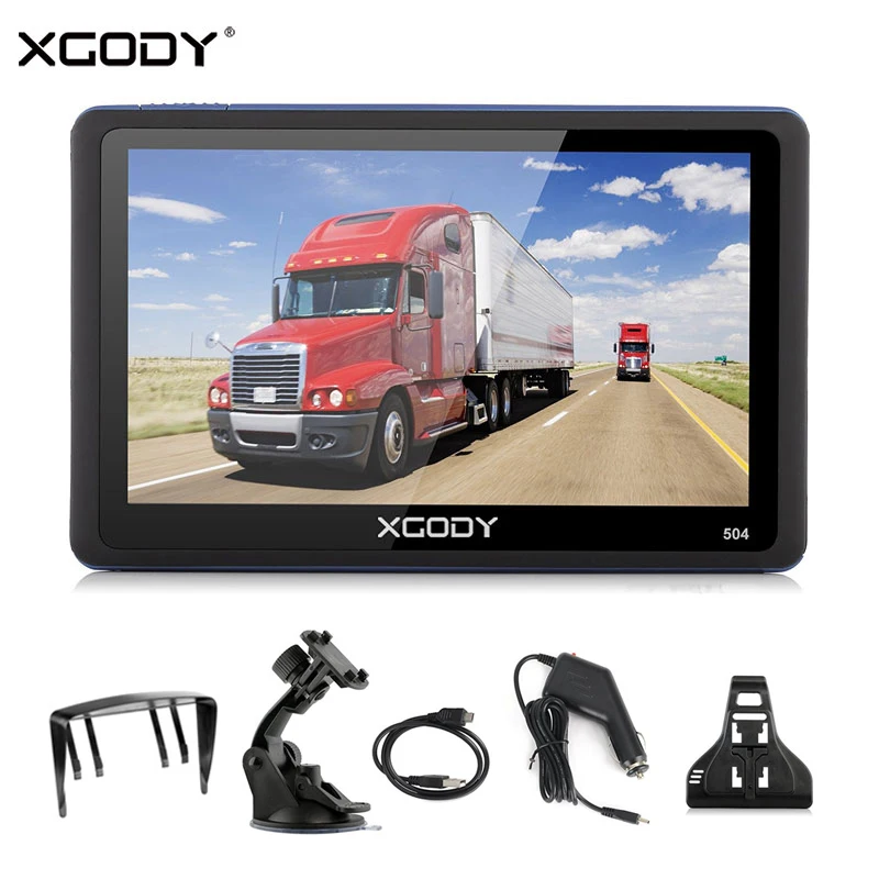 XGODY 504 5 &quotАвтомобильный GPS навигатор дюймов Автомобильный грузовик навигация 128