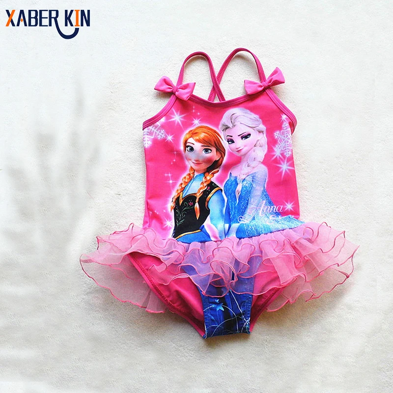 

New Style Girls Swimsuit Children Swimwear Kids Swimsuit Elsa&Anna One Piece Swimsuit Bathing Suit Beachwear-SW095
