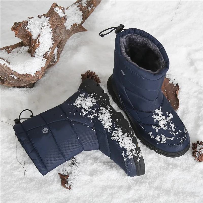 Рождественская обувь; мужские зимние ботинки; водонепроницаемые зимние ботинки; теплые плюшевые ботинки унисекс на плоской подошве; Повседневная обувь для взрослых; Zapatos De Hombre