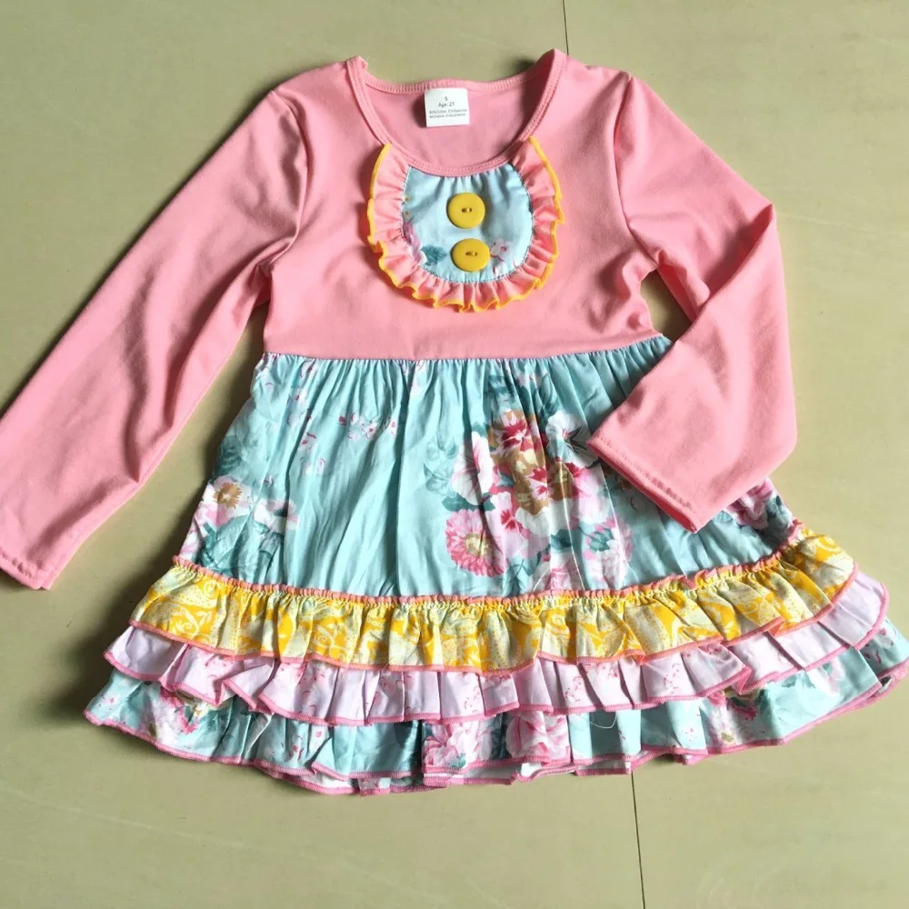 summer and autumn Flower Printed Dress 100 percent cotton