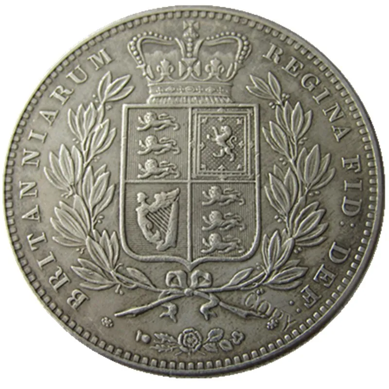 

1844 Queen Victoria Young Head Silver Crown Coin - Great Britain Copy Decorate Coin