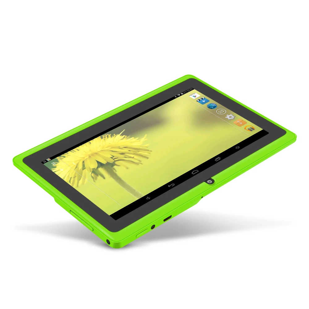 YUNTAB 7 дюймов Android 4 Q88 Allwinner A33 четырехъядерный 512 МБ 8 ГБ 1024*600 Двойная камера 2500 мАч