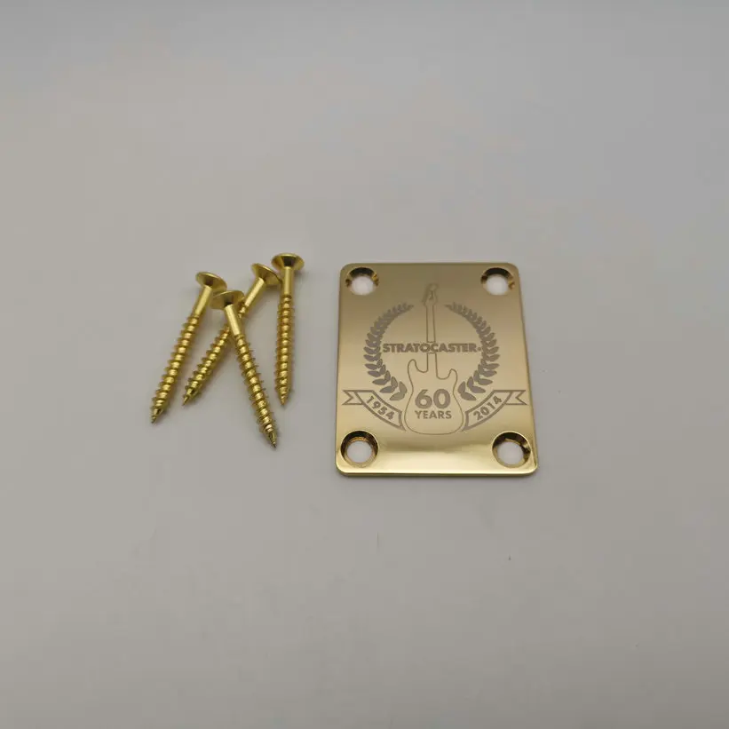 

60 anniversary Guitar Neck And Body Connection Reinforce cover Gold