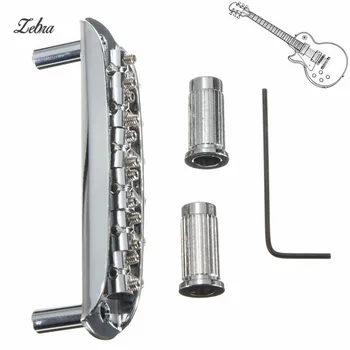 

Zebra Steel Zinc Alloy Musical Instruments Parts Chrome Electric Guitar Tremolo 6 String Guitar Bridge Assembly With Wrench