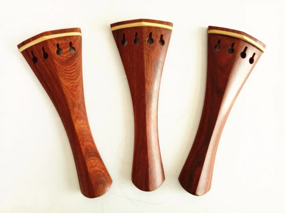 30 pcs 4/4 rosewood Violin Tailpiece fixed Fine Tuners Tail Gut, Violin