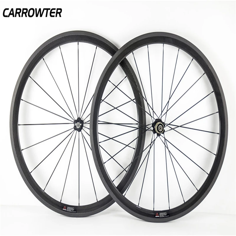 

CARROWTER Bicycle wheelset 38mm carbon road bike wheels with 23mm width 3K/UD Matte/Glossy Clincher/Tubular for selection