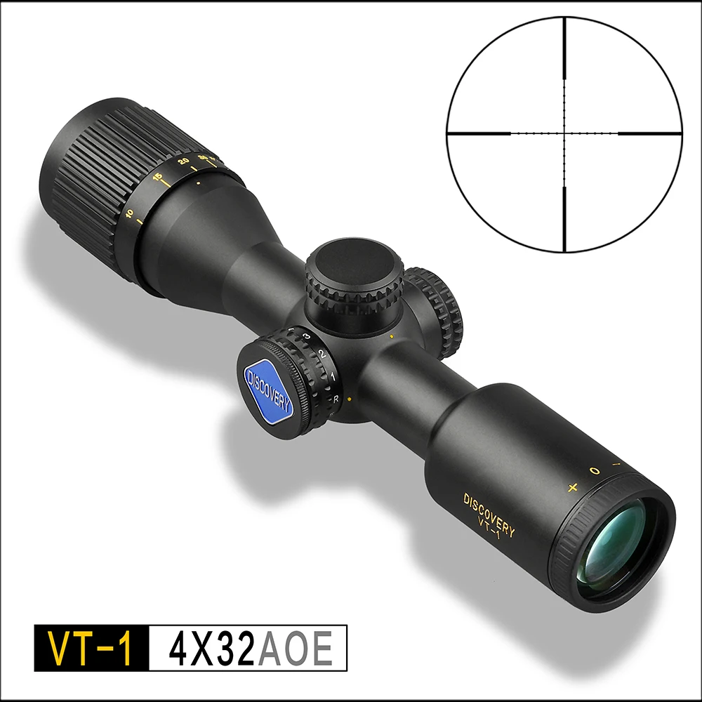 

Discoverer Rifle Scope VT-1 4x32AOE Short optical rifle scope Illuminated MIL-DOT Reticle Long Eye Relief