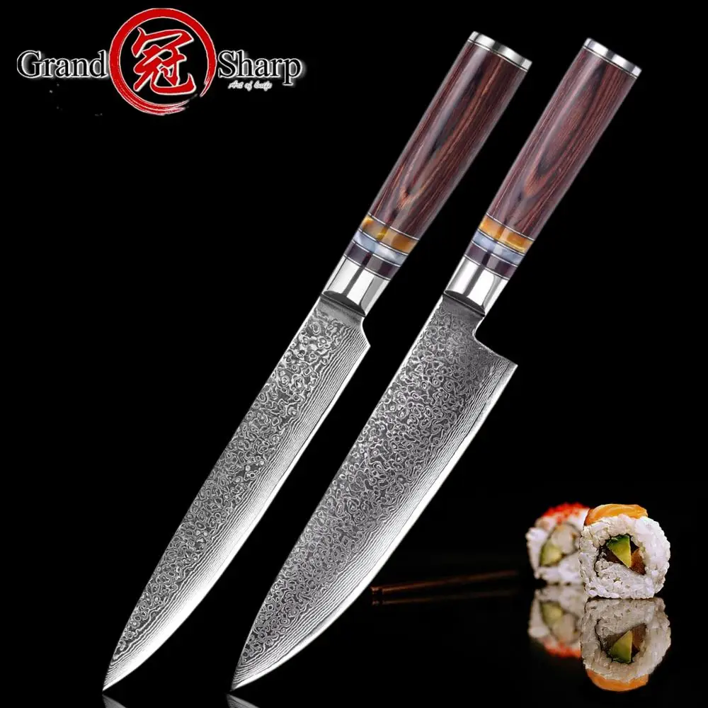 2 шт. кухонный нож из высокоуглеродистой нержавеющей стали|knife set|damascus knife setchef set |