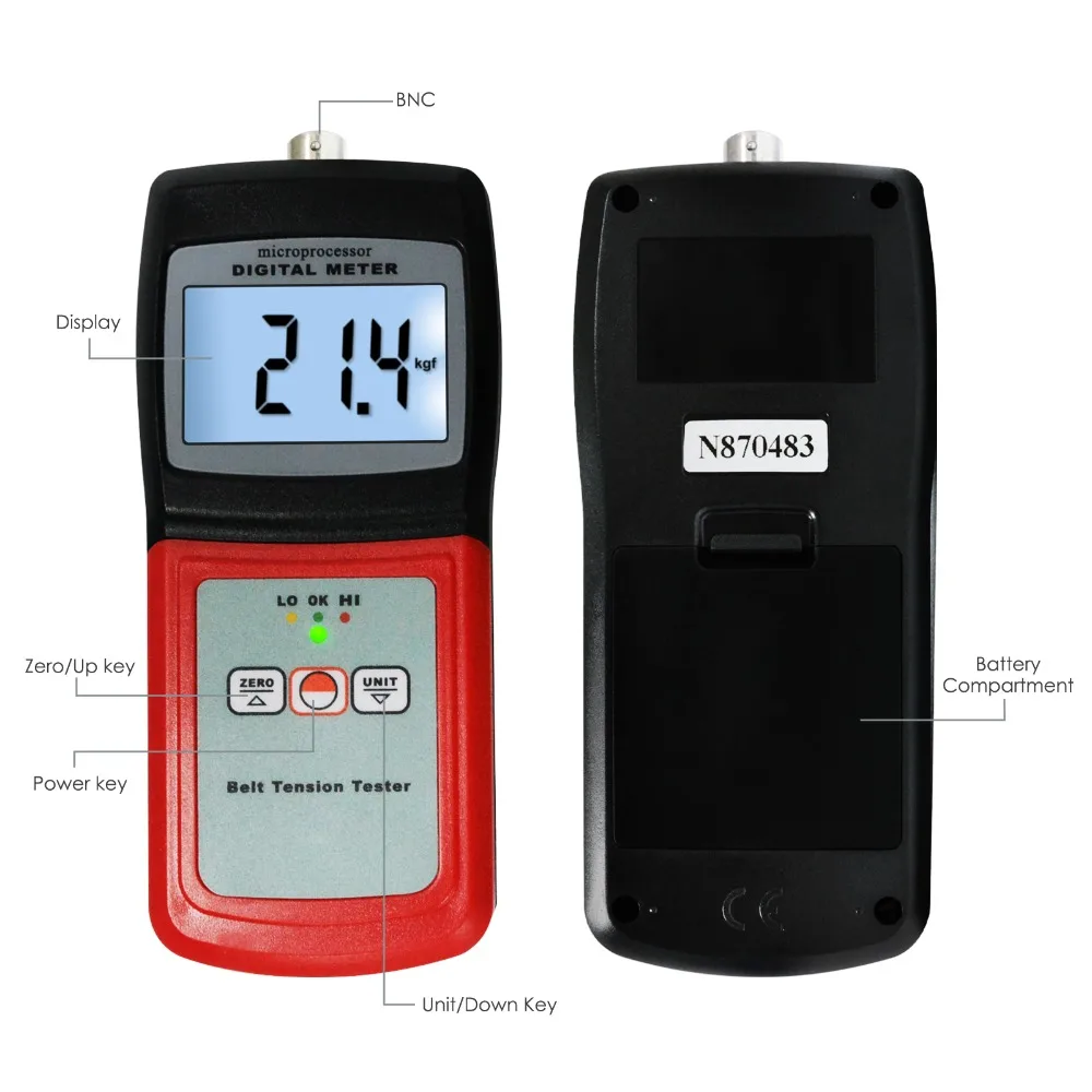 Цифровой измеритель натяжения ремня, 0~ 77 кг/0~ 120 фунтов/0~ 750 Ньютонов/0~ 144 кажется, ленточный кабель Замена провода, автомобильный
