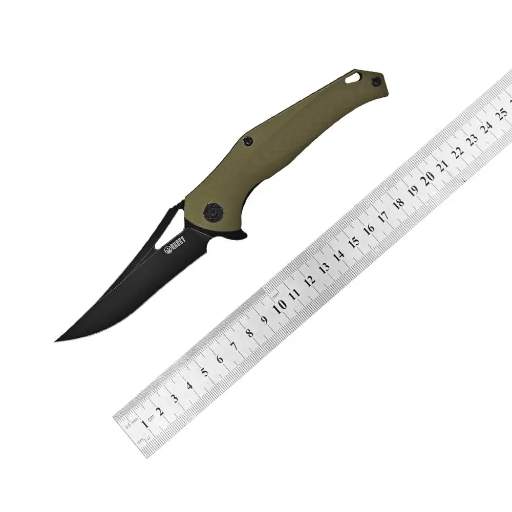 

Black Titanium Folding knive, D2 blade and G10 Handle, Tactical Outdoors Hunting Pocket Tool