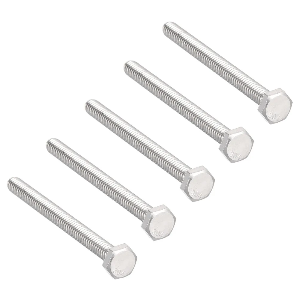 

UXCELL 5Pcs Bolts 1/4"-20 x 3" 304 Stainless Steel Hex Head Screw Bolt Fastener Home Office Appliance Communication Equipment