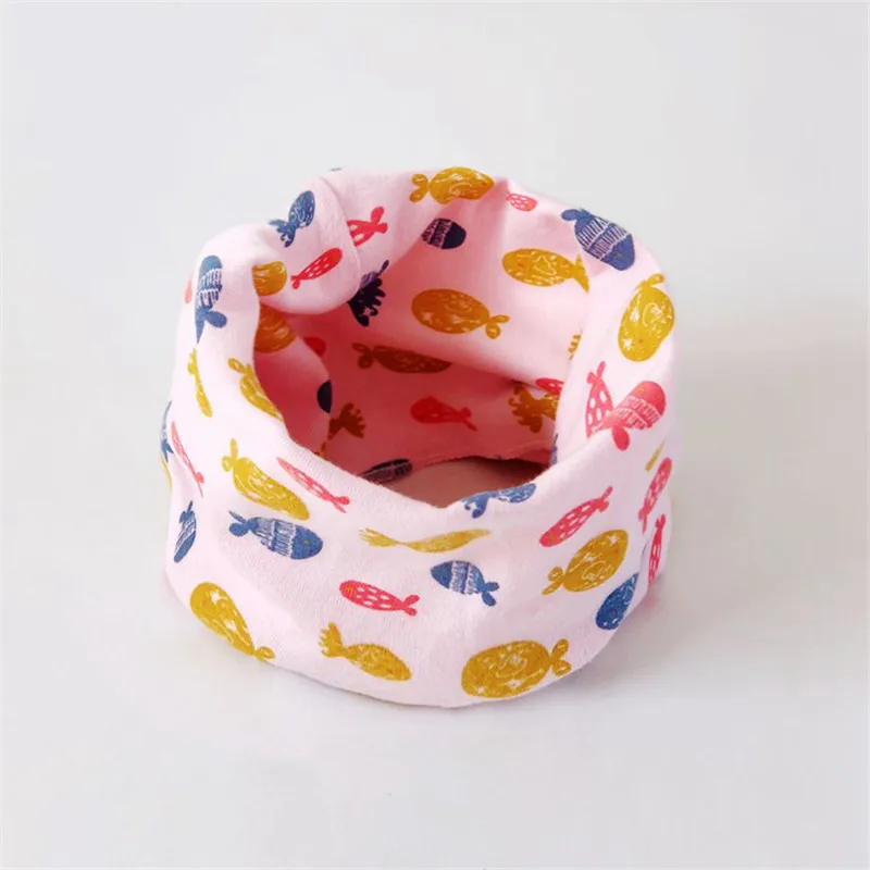 Модный однотонный хлопковый шарф в горошек со звездами для малышей, детские теплые шарфы с круглым кольцом для девочек и мальчиков, одежда с воротником, аксессуары - Цвет: 48
