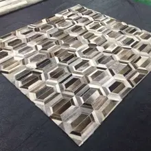 Новейший дизайн лоскутный коврик из воловьей кожи Натуральная кожа мех кожа скрывает ковер