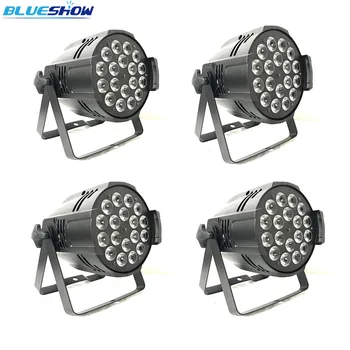 

4pcs/lot, LED par light 18x18W RGBWAPUV 6in1 Par Can Par64 18x15w rgbwap stage par lights