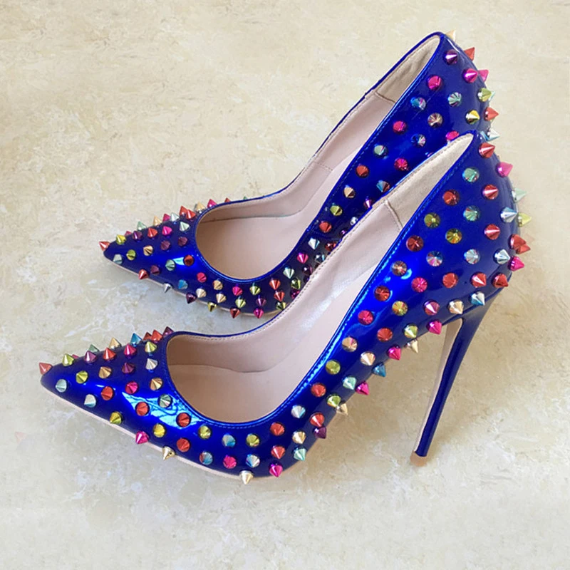blue rivets women shoes 5