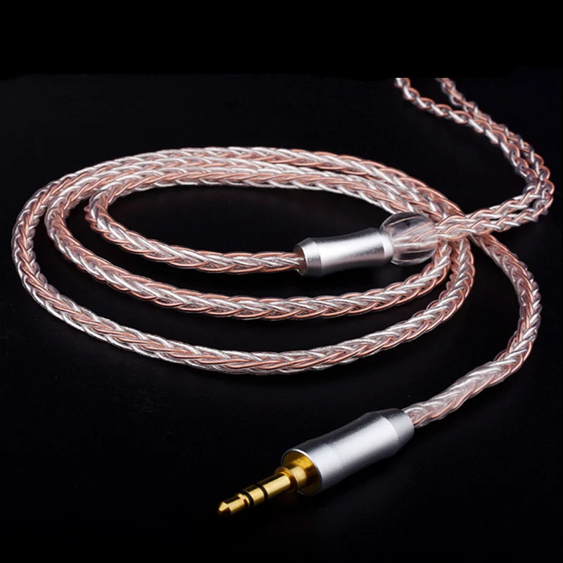 8 ядерный OCC посеребренный кабель для наушников ZSFS MMCX Shure se215 se315 se425 se535 Se846 ue900 W40 W80