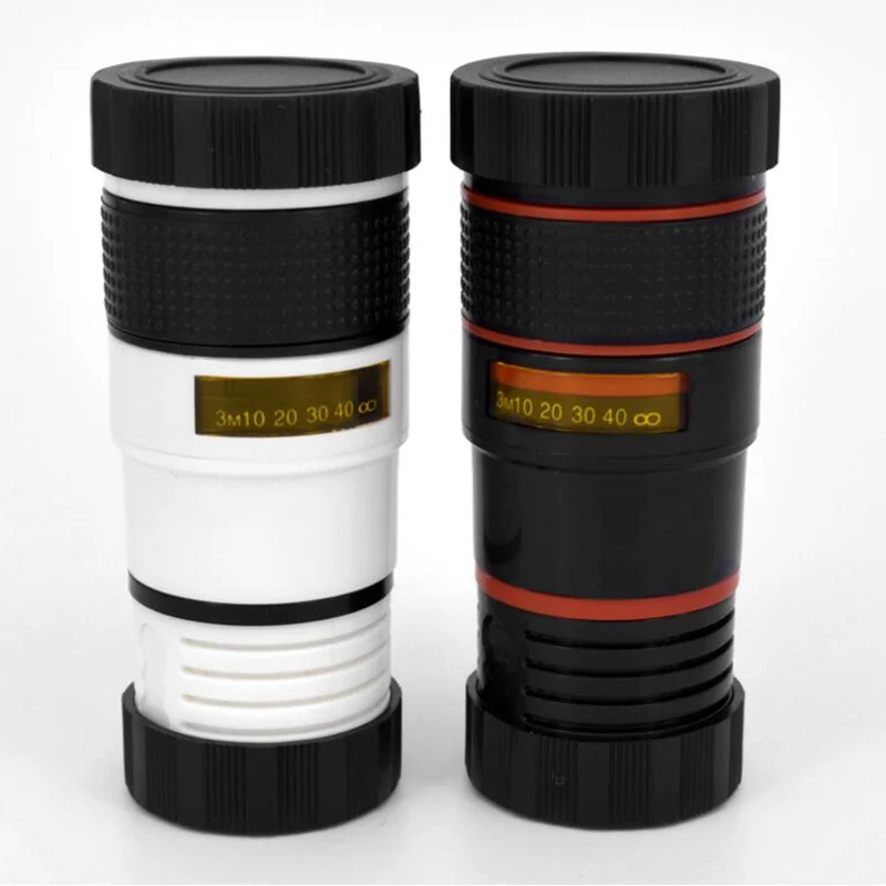 

Universal 8/12X Optical Zoom Telescope Camera Lens Clip Mobile Phone Telescope For iPhone6 for Samsung for HTC for Huawei Xiaomi