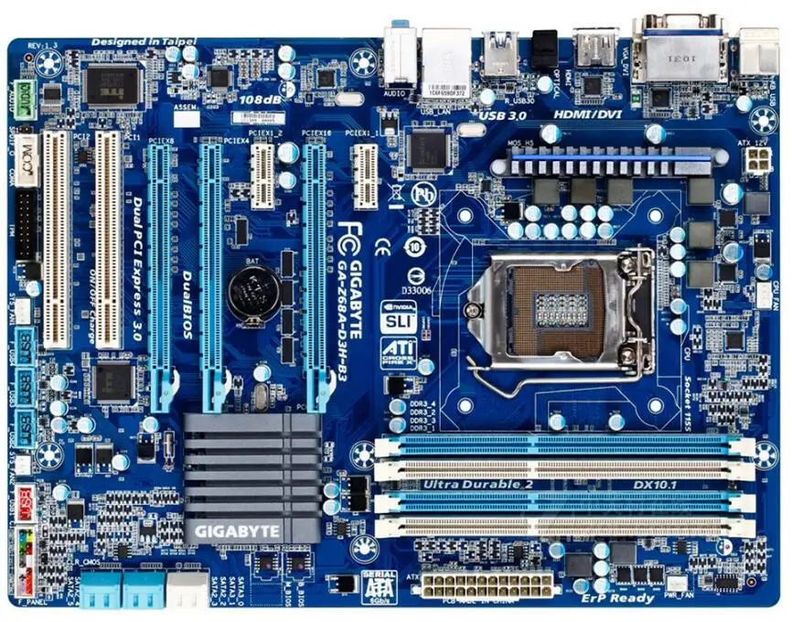 Для Gigabyte GA-Z68A-D3H-B3 оригинальная настольная материнская плата Z68A-D3H-B3 Z68 Socket LGA 1155 DDR3 |