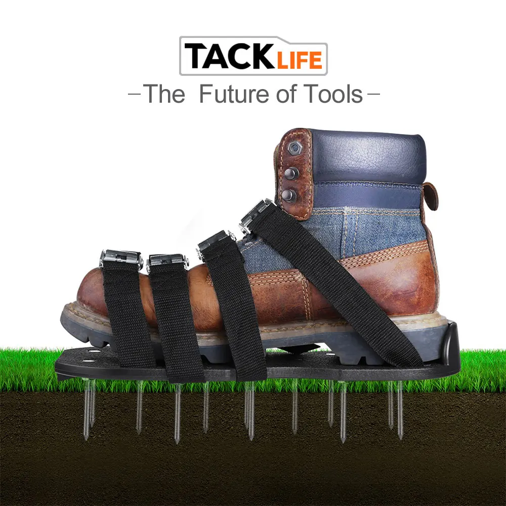 

TACKLIFE Lawn Aerator Shoes Wrench - Heavy Duty Spiked Sandals for Aerating Your Lawn or Yard